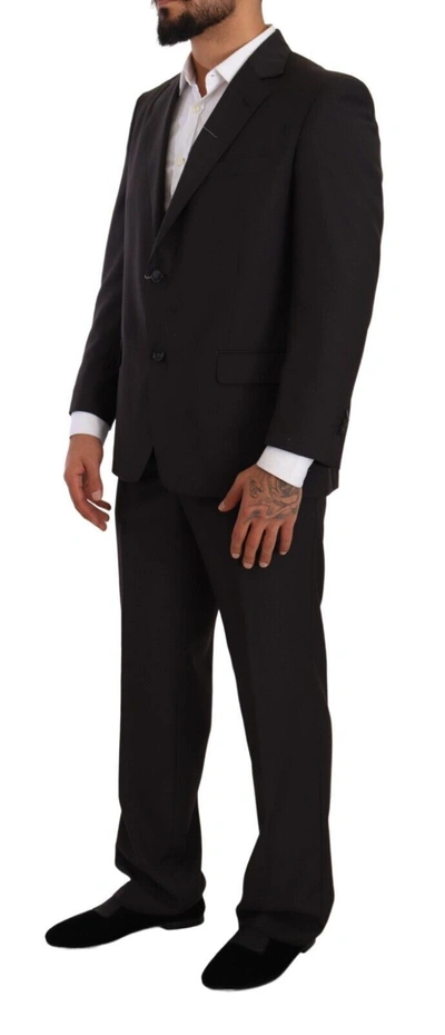 Domenico Tagliente Doico Tagliente Gray Polyester Single Breasted Formal Suit In Gray