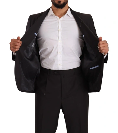 Domenico Tagliente Doico Tagliente Gray Polyester Single Breasted Formal Suit In Gray