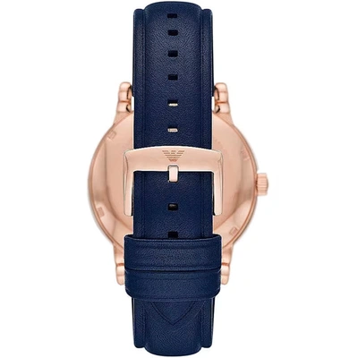 Shop Emporio Armani Elegant Navy Blue Mechanical Men's Men's Watch