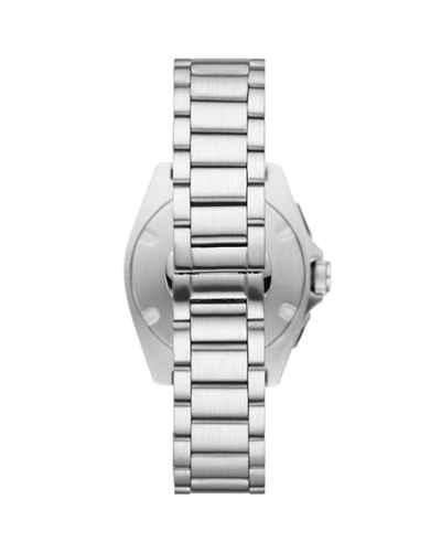 Shop Emporio Armani Silver Steel Chronograph Men's Watch
