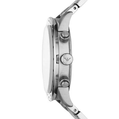 Shop Emporio Armani Sleek Silver Steel Chronograph Men's Watch