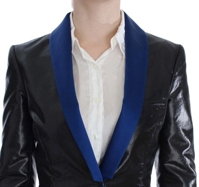 Exte Blue Two Piece Suit Skirt & Women's Blazer In Black