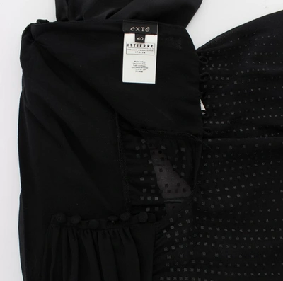 Shop Exte Elegant Black Evening Wrap Top Women's Blouse