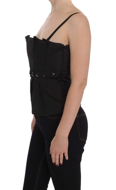 Exte Tank Party Evening Top Blouse In Black