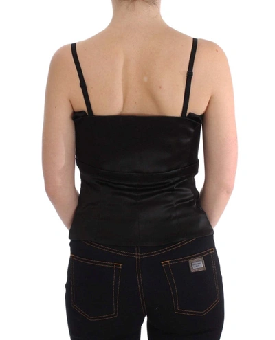 Exte Tank Party Evening Top Blouse In Black