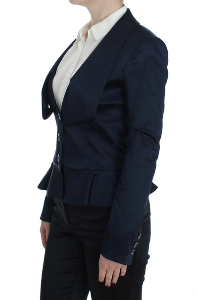 Exte Three Button Single Breasted Blazer Jacket In Blue