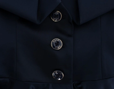 Exte Three Button Single Breasted Blazer Jacket In Blue