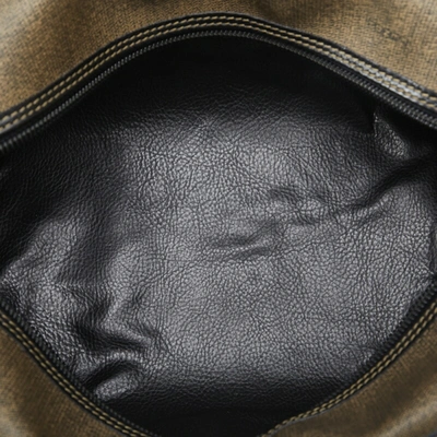 Shop Fendi Brown Canvas Clutch Bag ()