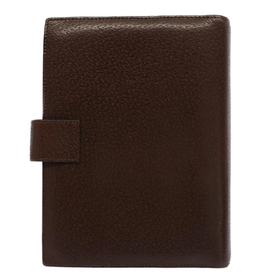 Shop Gucci Couverture Agenda Brown Leather Wallet  ()