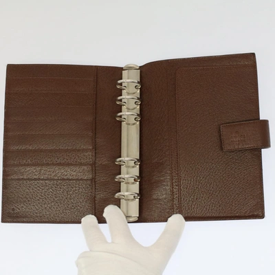 Shop Gucci Couverture Agenda Brown Leather Wallet  ()