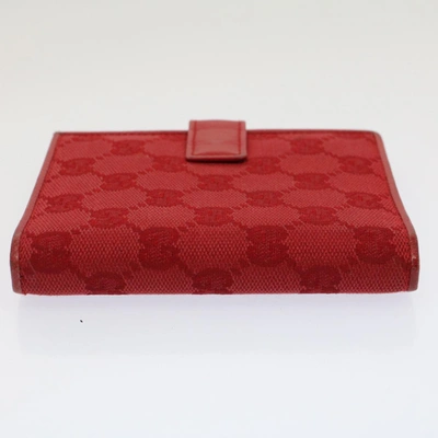 Shop Gucci Couverture Agenda Red Canvas Wallet  ()