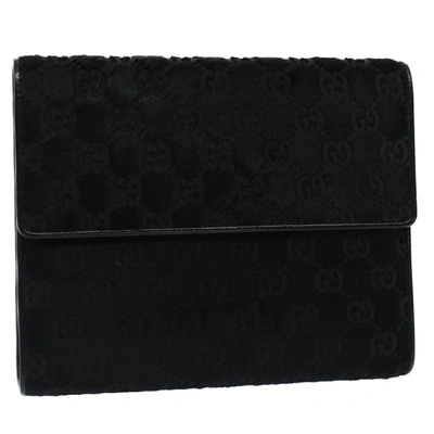 Shop Gucci Demi Lune Black Canvas Wallet  ()