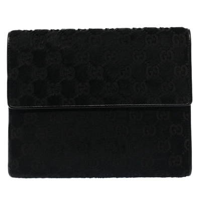 Shop Gucci Demi Lune Black Canvas Wallet  ()