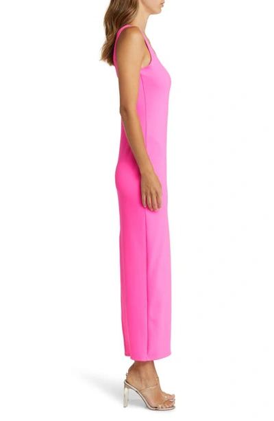 Good American Women's Scuba Modern Tank Scuba Midi-dress In Knockoutpink001