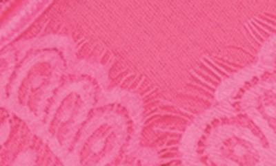Shop Seven 'til Midnight Seven ‘til Midnight Satin & Lace Underwire Longline Bra & Thong Set In Pink