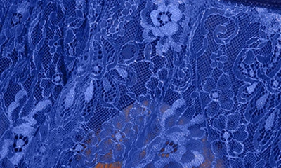Seven 'til Midnight Seven ‘til Midnight Lace Bustier & G-string Set In Blue