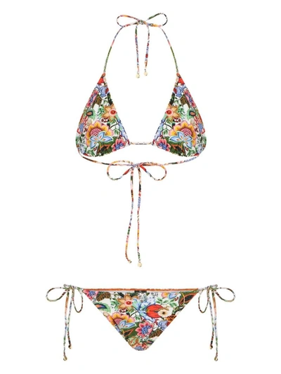 Shop Etro Boutique Bikini Set In Multicolour