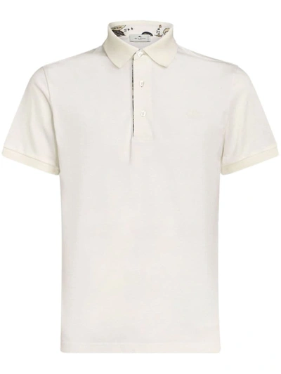 Shop Etro Polo Shirt With Logo In White