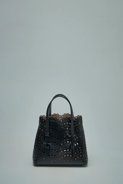 Alaïa Mina 20 Tote Bag In Vienne Perforated Leather