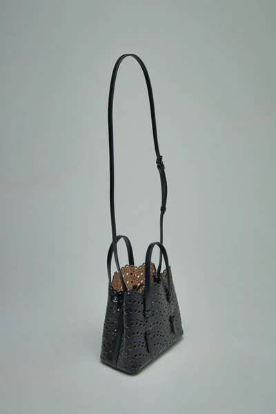 Alaïa Mina 20 Tote Bag In Vienne Perforated Leather