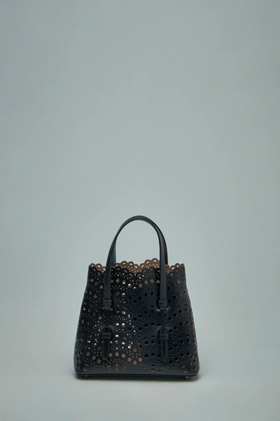 Alaïa Mina 20 Tote Bag In Vienne Perforated Leather