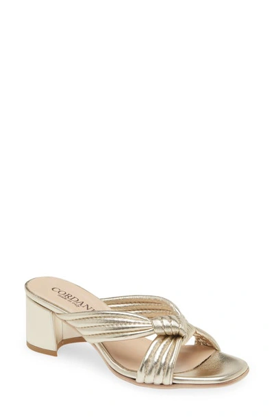 Shop Cordani Imani Metallic Slide Sandal In Platino