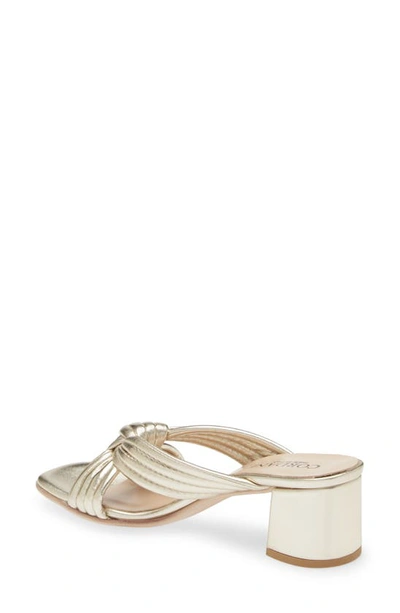 Cordani Imani Metallic Slide Sandal In Platino