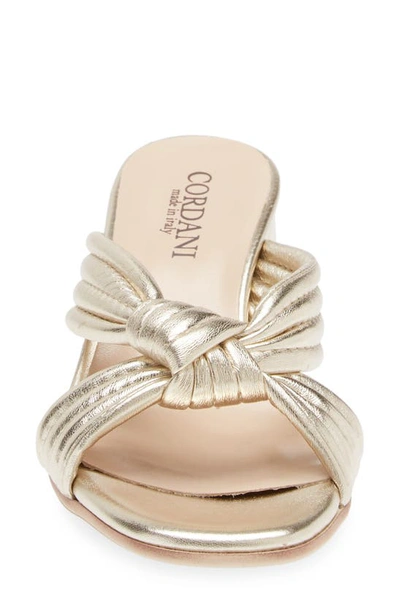 Cordani Imani Metallic Slide Sandal In Platino