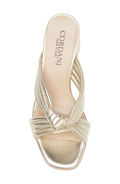 Cordani Imani Metallic Slide Sandal In Platino