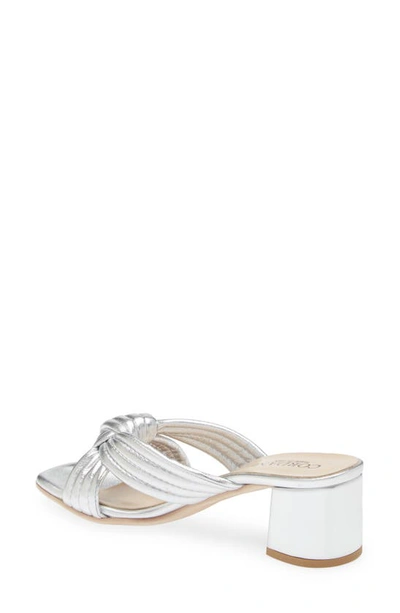 Cordani Imani Metallic Slide Sandal In Argento