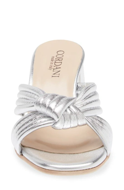 Cordani Imani Metallic Slide Sandal In Argento