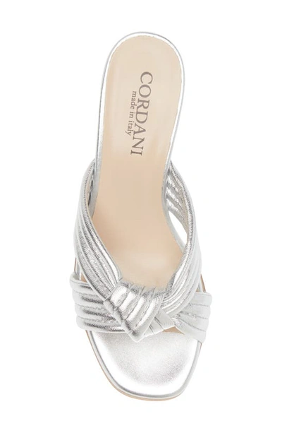 Cordani Imani Metallic Slide Sandal In Argento