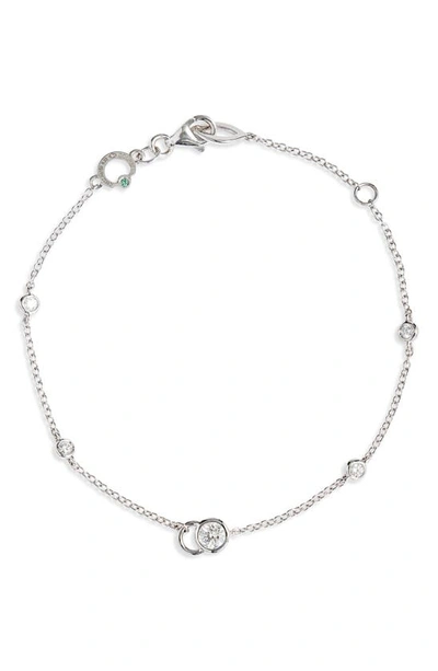 Shop Courbet Co 5 Lab Created Diamond Station Bracelet In White Gold