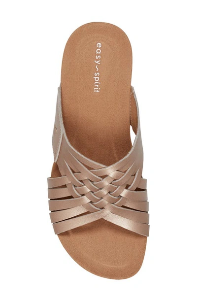 Easy Spirit Meadow Slide Sandal In Bronze