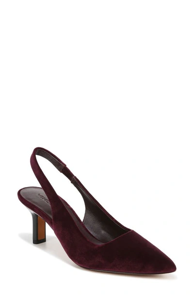 Shop Vince Patrice Pointed Toe Slingback Pump In Plumwine