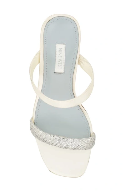 Nine West Shimme Slide Sandal In Ivory