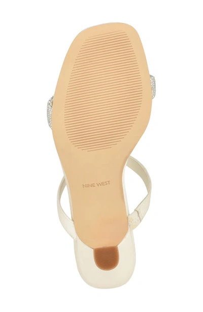 Shop Nine West Shimme Slide Sandal In Ivory