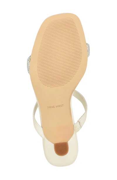 Nine West Shimme Slide Sandal In Ivory