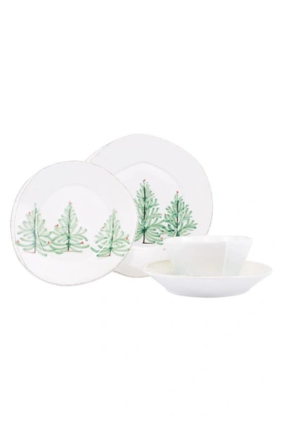 Shop Vietri Lastra Holiday 4-piece Place Setting In Multi
