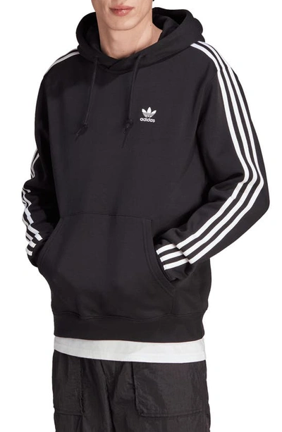 Shop Adidas Originals Adicolor Classics Lifestyle 3-stripes Pullover Hoodie In Black