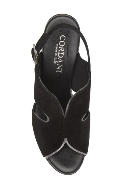 Cordani Toni Slingback Sandal In Crosta Nero