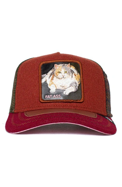 Shop Goorin Bros Freshman Fifteen Cat Patch Trucker Hat In Rust