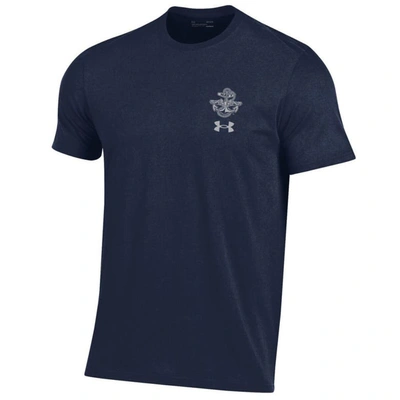 Shop Under Armour Navy Navy Midshipmen Silent Service Anchor T-shirt