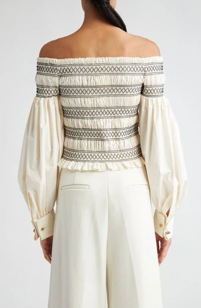 Max Mara Walk Off-shoulders Top In Ivory