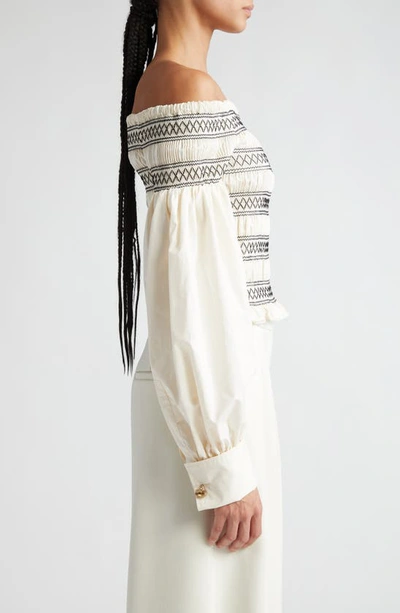 Max Mara Walk Off-shoulders Top In Ivory