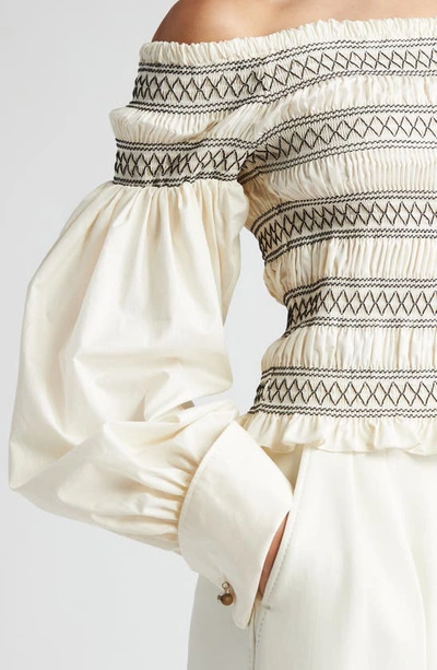 Max Mara Walk Off-shoulders Top In Ivory