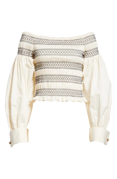 Max Mara Walk Off-shoulders Top In Ivory