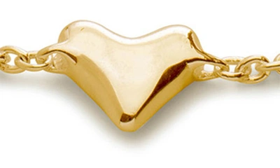 Shop Monica Vinader Heart Station Bracelet In 18k Gold Vermeil