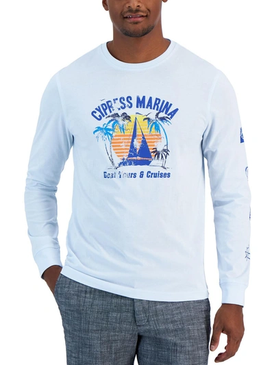 Shop Club Room Cypress Marina Mens Cotton Crewneck Graphic T-shirt In Multi