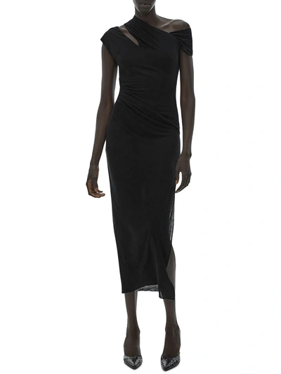 Shop Helmut Lang Scala Womens Jersey Side Slit Maxi Dress In Multi